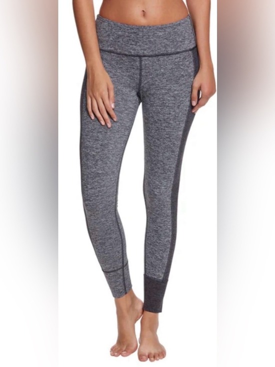 Vuori Pants - Vuori Asymmetric Block High Rise Leggings XS Heather Gray Black Yoga